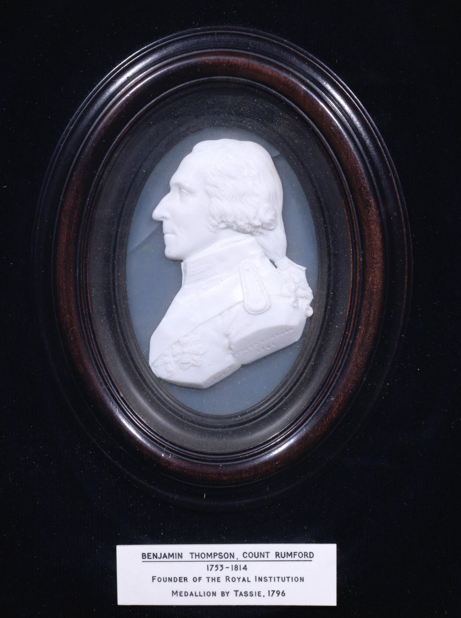 Medaille met afbeelding van Benjamin Thompson, Graaf Rumford, 1796 door James Tassie