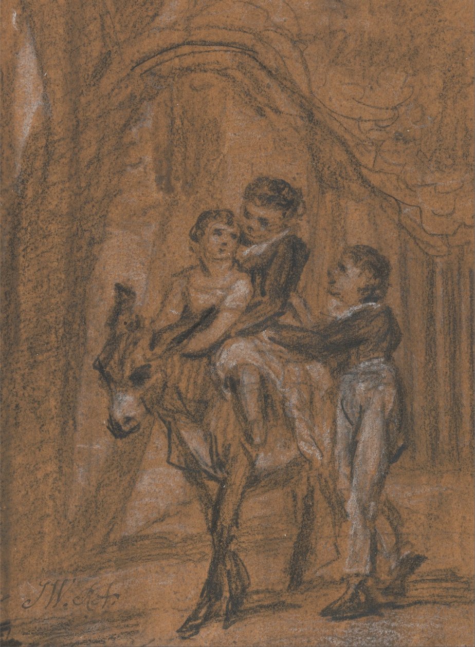 Studie voor het olieverfschilderij De kinderen van Theophilus Levitt, Esquire door James Ward
