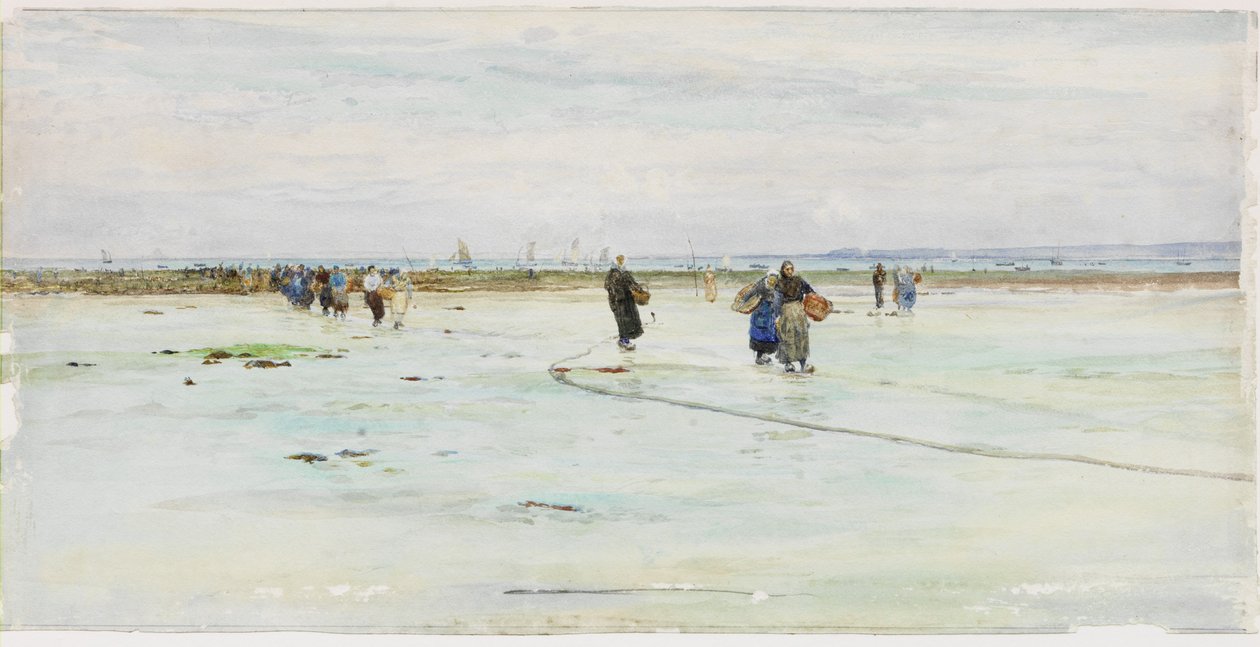 Vissersvrouwen aan de Kust door James Webb