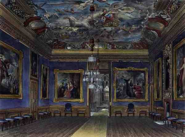 De tekenkamer van de koning, Windsor Castle, uit 