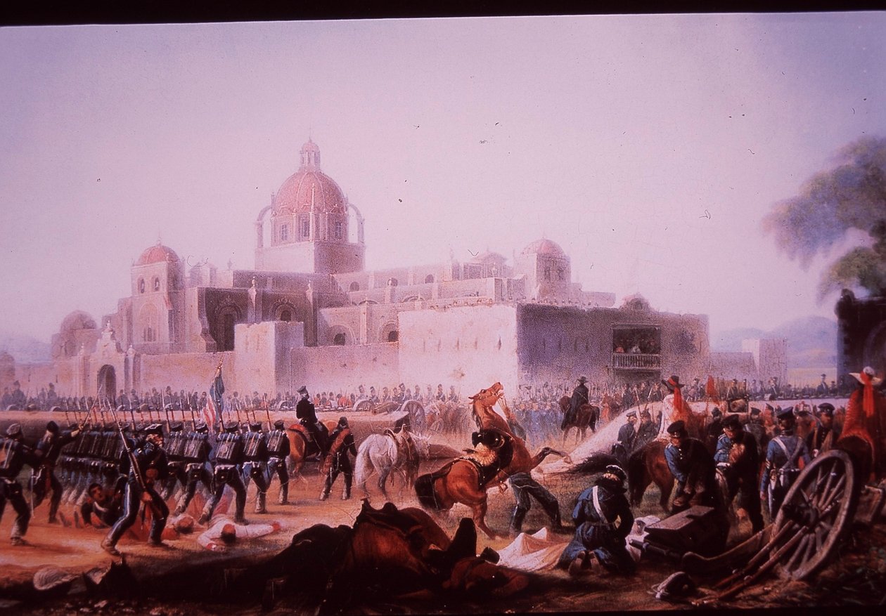 Mexicaans-Amerikaanse Oorlog (1846-48), Amerikaanse troepen vallen San Mateo aan bij Churubusco door James (after) Walker