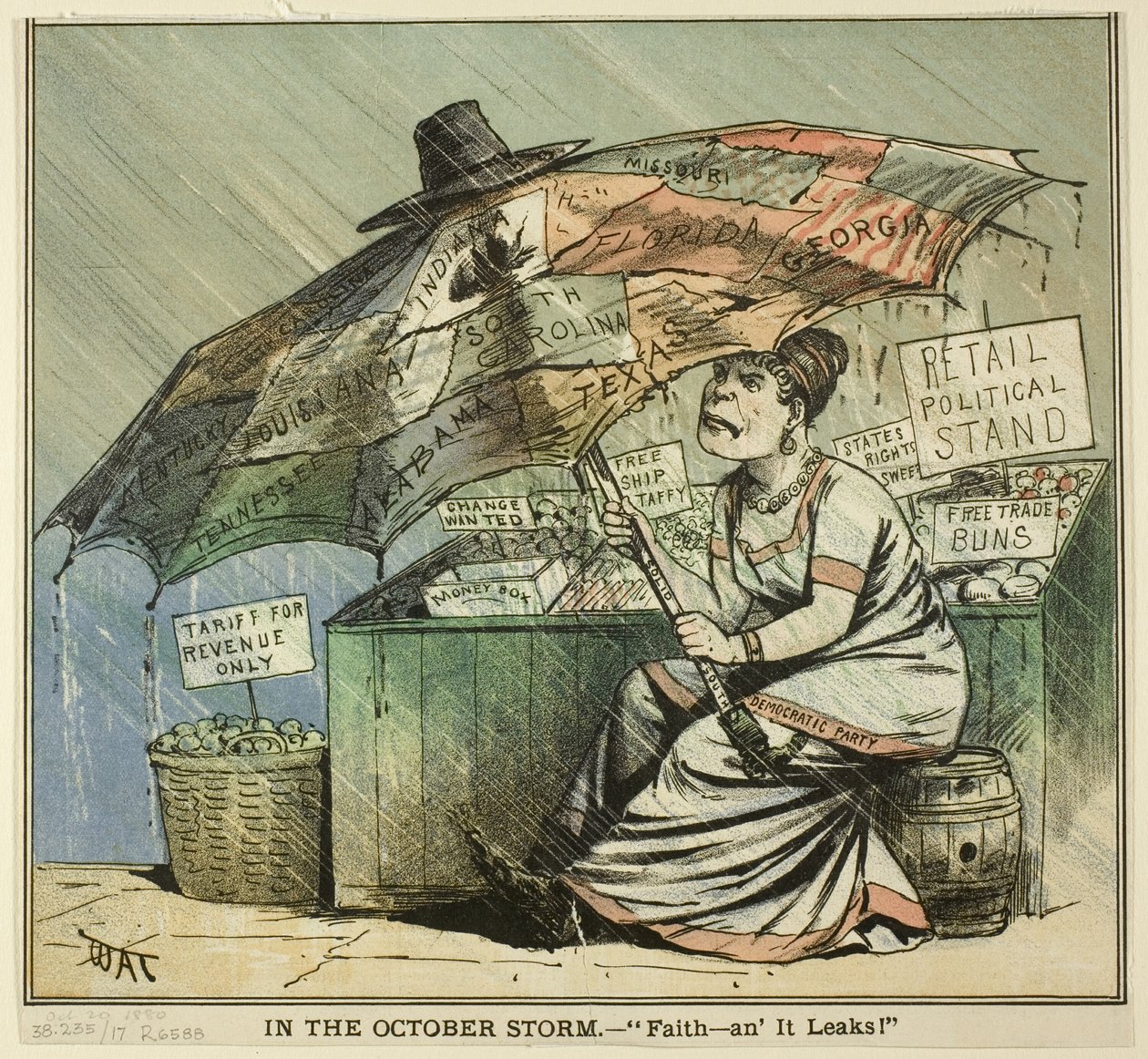 In de oktoberstorm, van Puck door James A. Wales