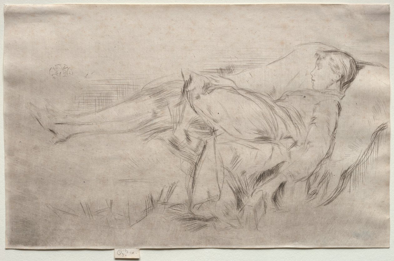 Een Kind op een Bank, Nr. 2 door James Abbott McNeill Whistler
