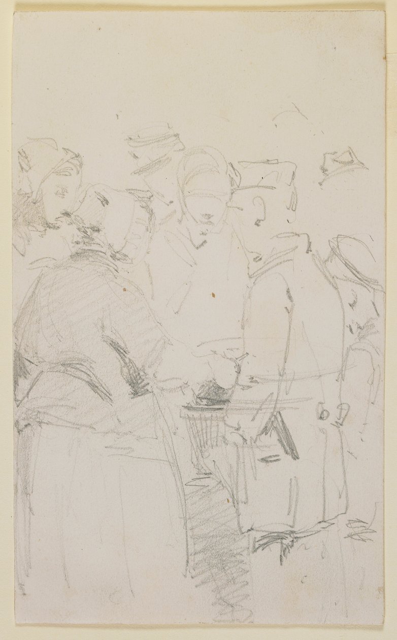 Een Groep Figuren rond een Vuurbak door James Abbott McNeill Whistler