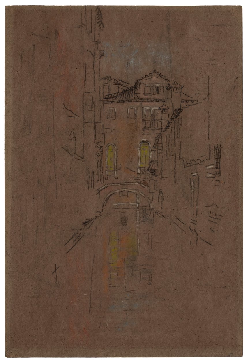 Een Venetiaans kanaal, 1879-1880 door James Abbott McNeill Whistler