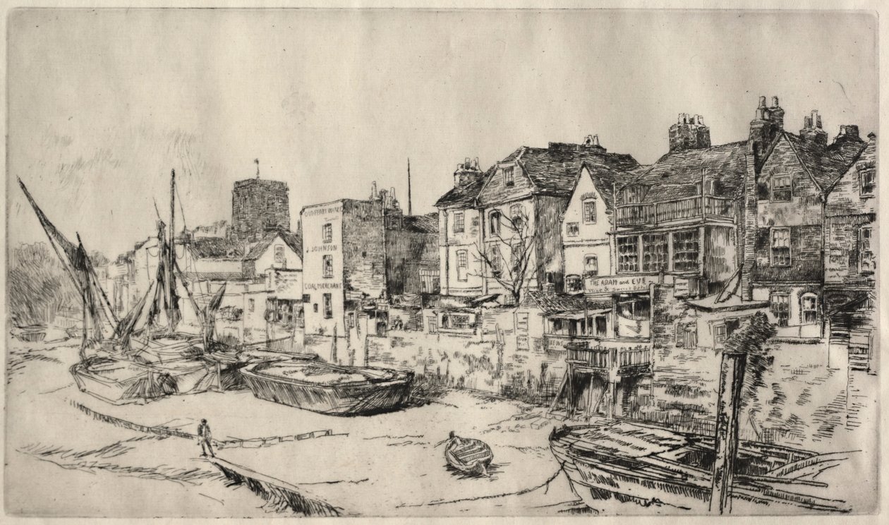 Adam en Eva Tavern, Oud Chelsea door James Abbott McNeill Whistler