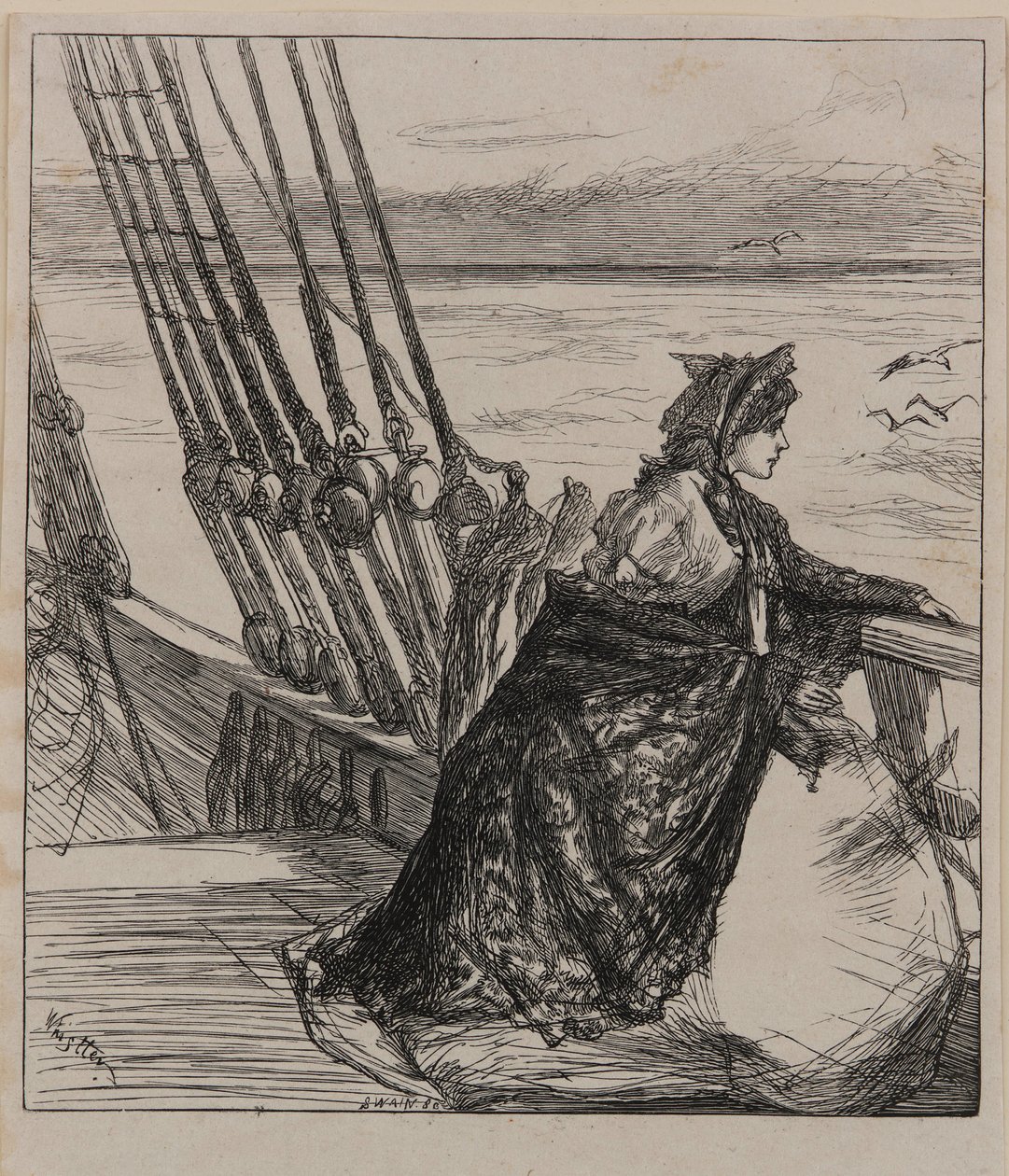 Een Illustratie bij De Dochter van de Majoor, 1862 door James Abbott McNeill Whistler