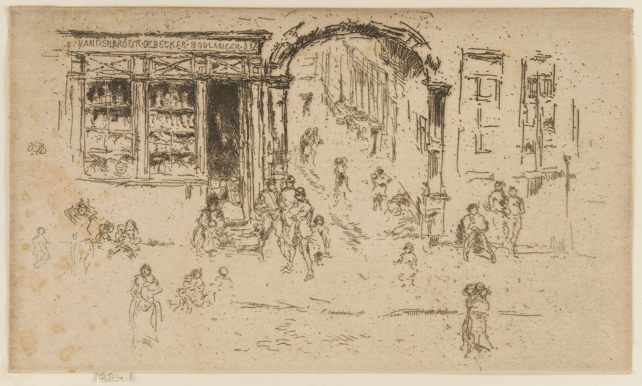 Boog, Brussel, 1887 door James Abbott McNeill Whistler