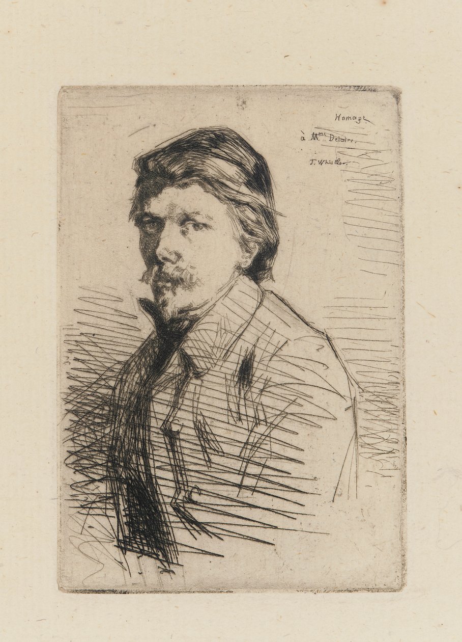 Auguste Delatre, 1858 door James Abbott McNeill Whistler