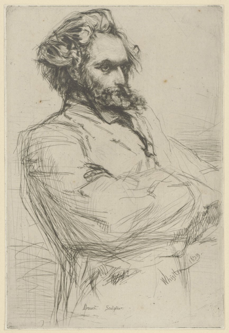 Portret van Drouet door James Abbott McNeill Whistler