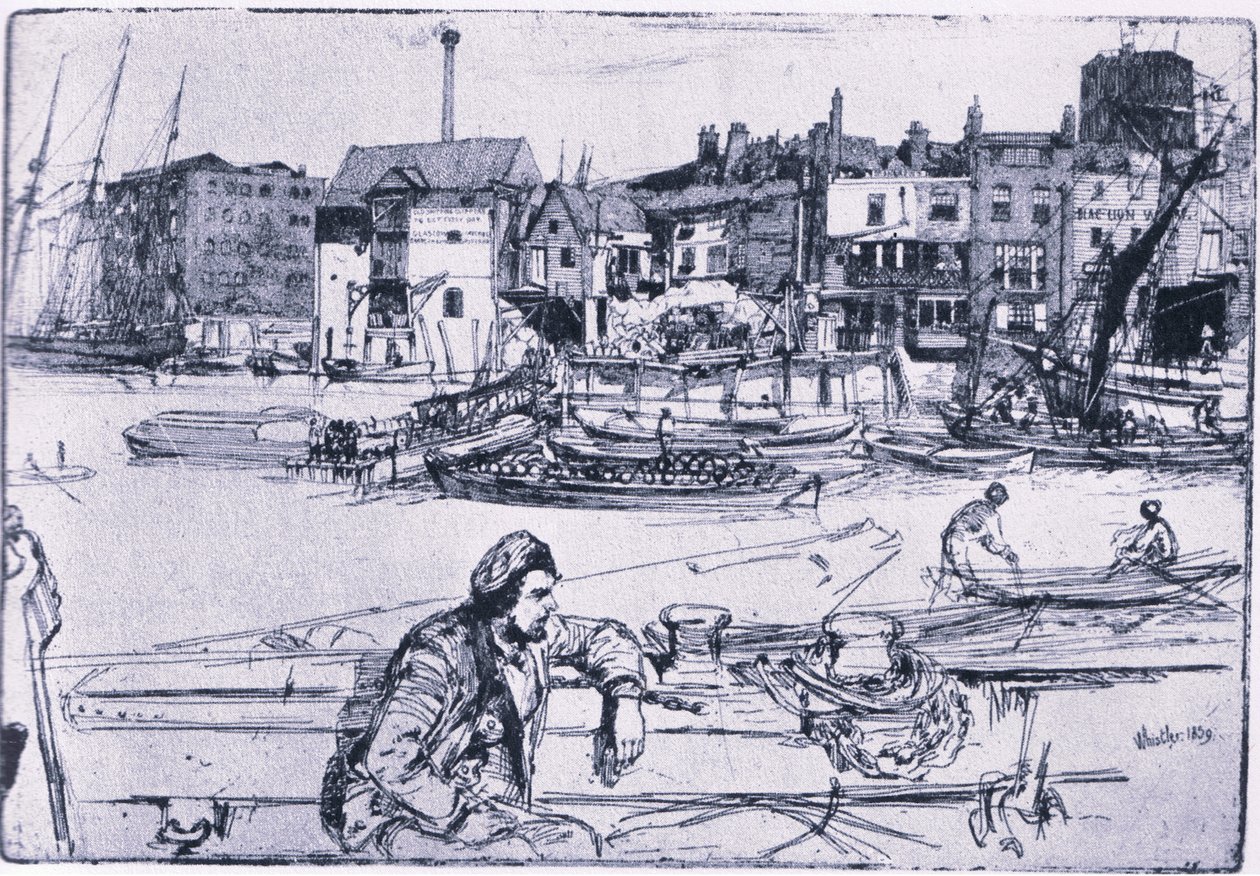 Black Lion Wharf door James Abbott McNeill Whistler