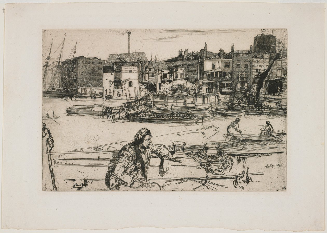 Black Lion Wharf door James Abbott McNeill Whistler