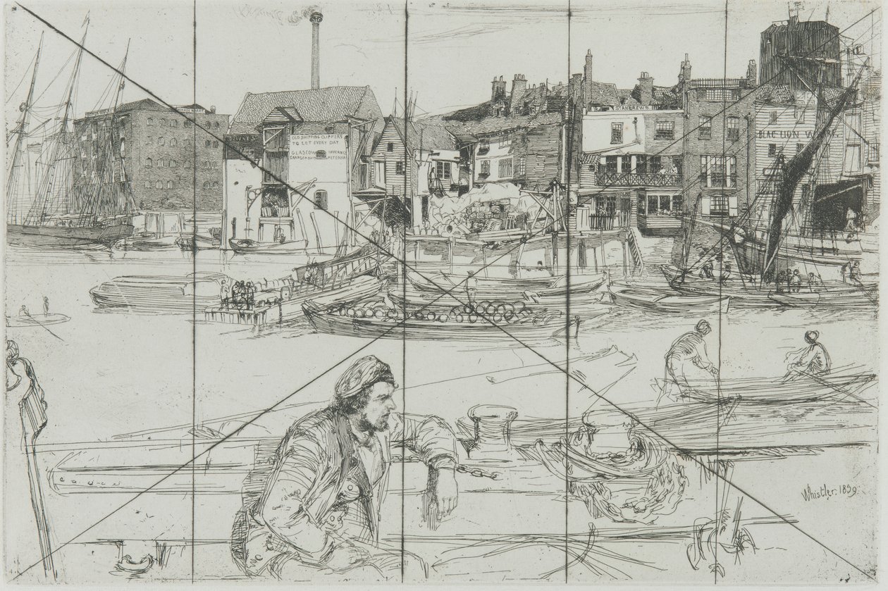Black Lion Wharf door James Abbott McNeill Whistler