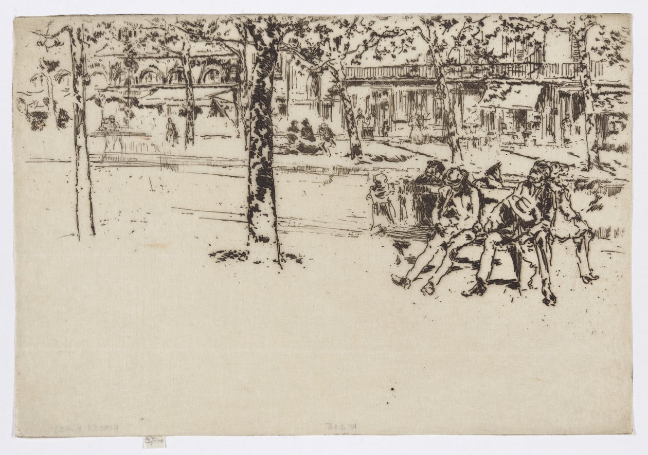 Boulevard Poissonnière, Parijs, ca.1892-93 door James Abbott McNeill Whistler