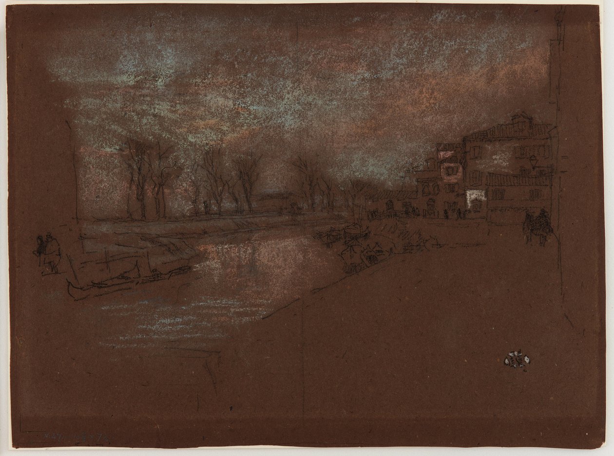 Campo Sta. Marta - Winteravond, 1879-1880 door James Abbott McNeill Whistler