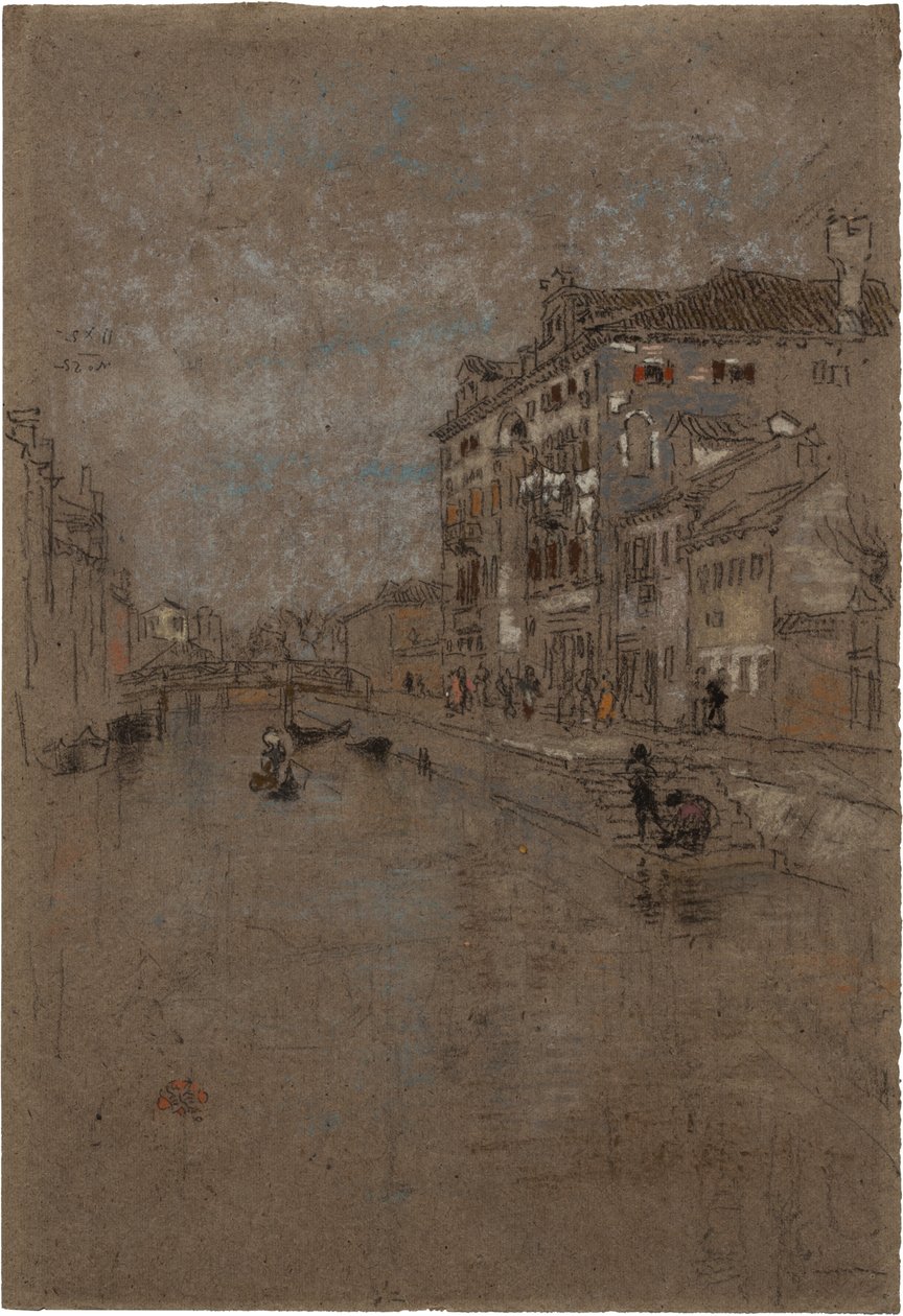 Kanaal in Venetië (tabaksmagazijn) door James Abbott McNeill Whistler