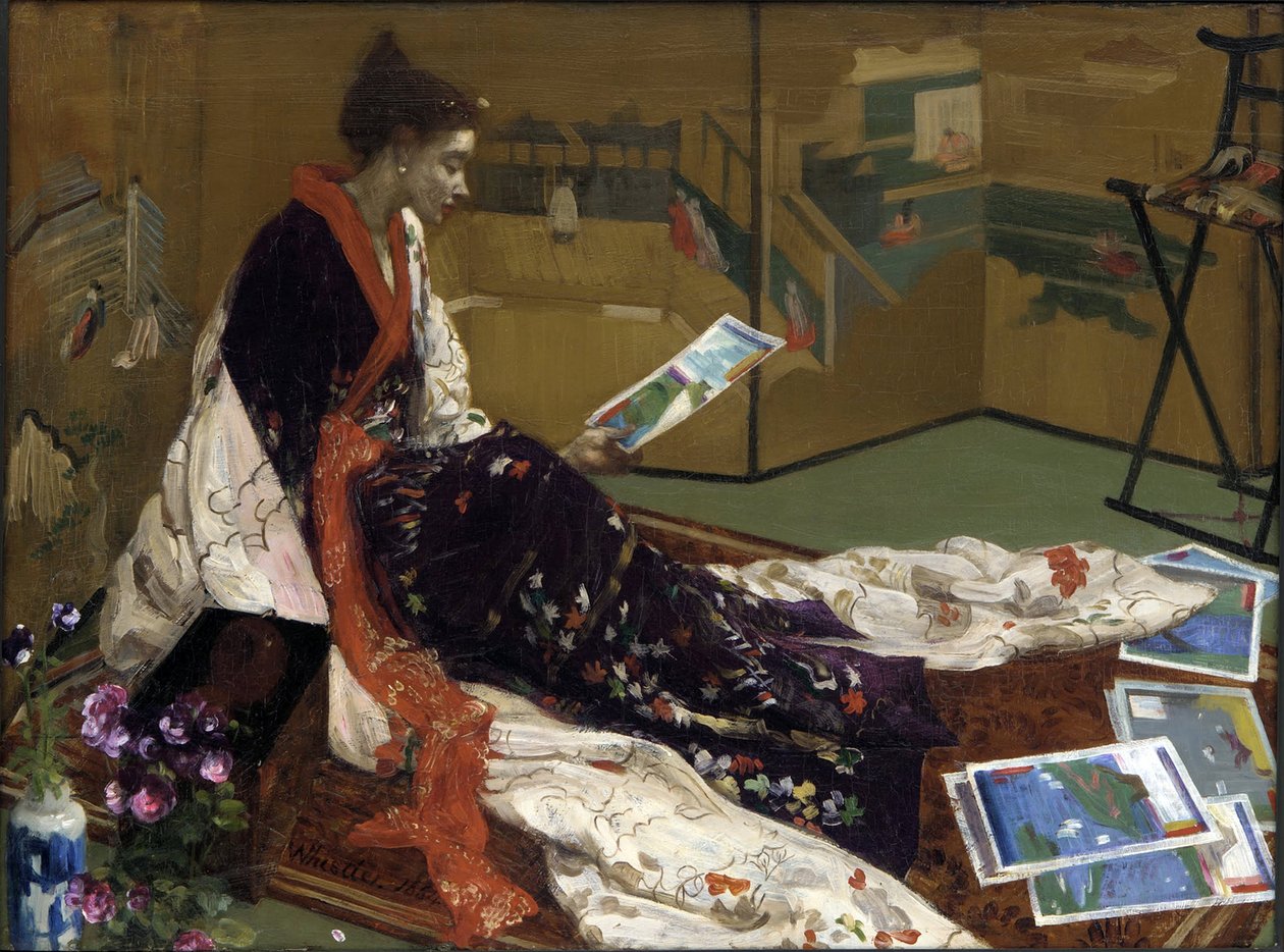 Caprice in paars en goud: het gouden scherm door James Abbott McNeill Whistler