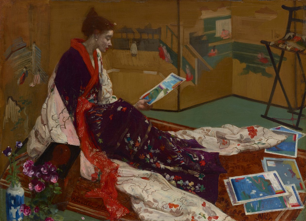 Caprice in Paars en Goud: Het Gouden Scherm door James Abbott McNeill Whistler