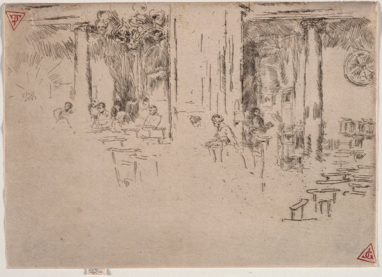 Kerk, Brussel door James Abbott McNeill Whistler