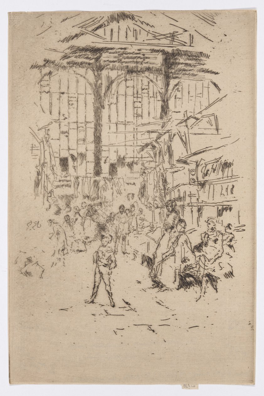 Kledingruil, Houndsditch, No.2, c.1886-88 door James Abbott McNeill Whistler