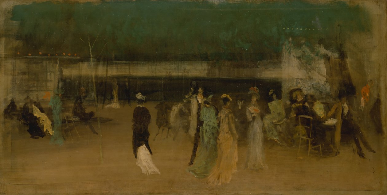 Cremorne Tuinen, Nr. 2, ca. 1870-80 door James Abbott McNeill Whistler