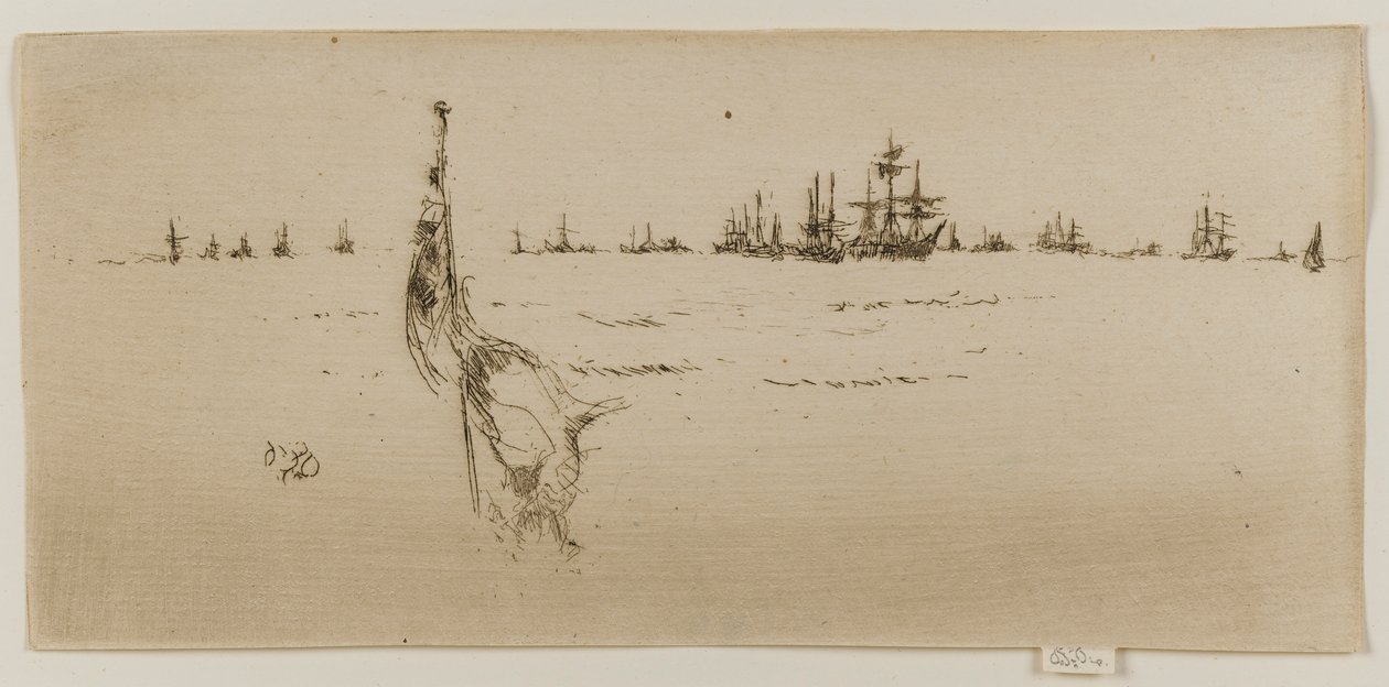 Het vlaggen dopen, 1887 door James Abbott McNeill Whistler