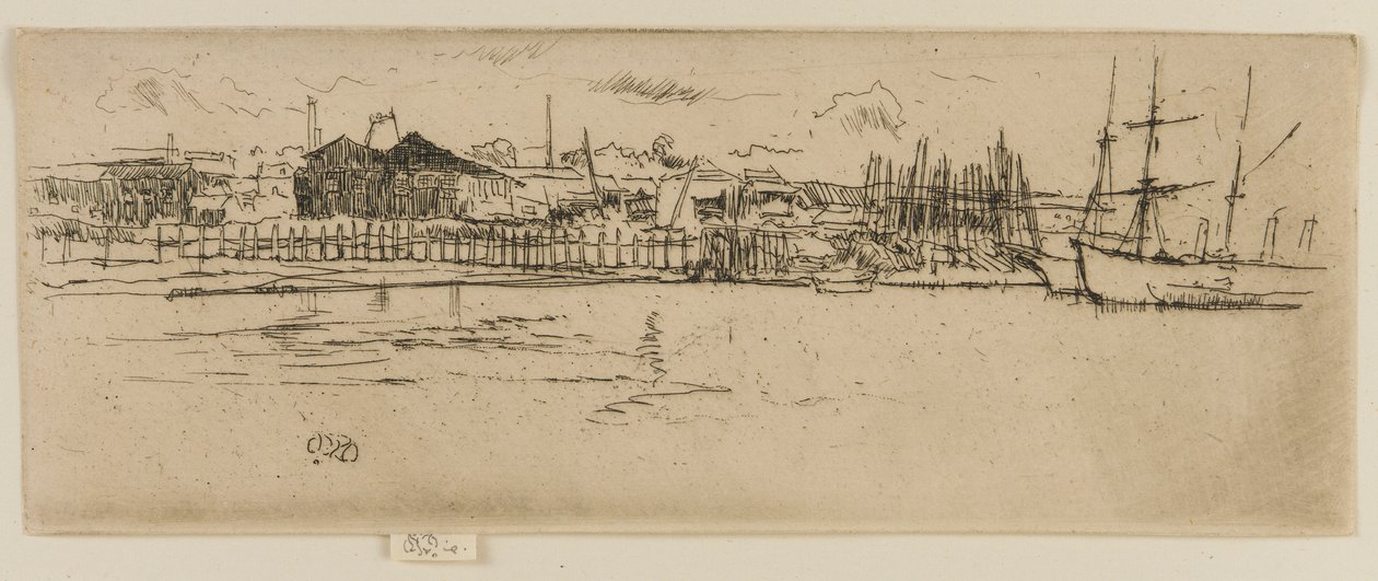 Droge Docks, Southampton door James Abbott McNeill Whistler