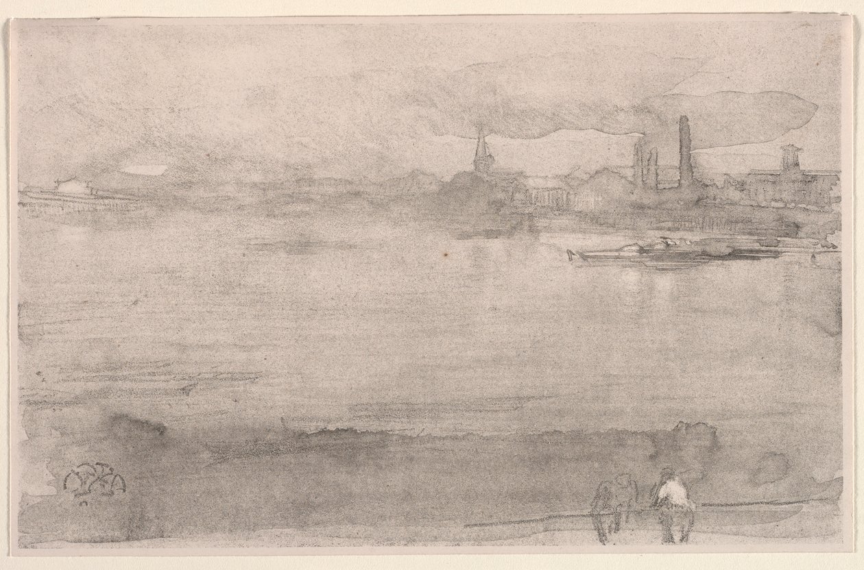 Vroege ochtend: De Theems bij Battersea, Londen, 1878 door James Abbott McNeill Whistler