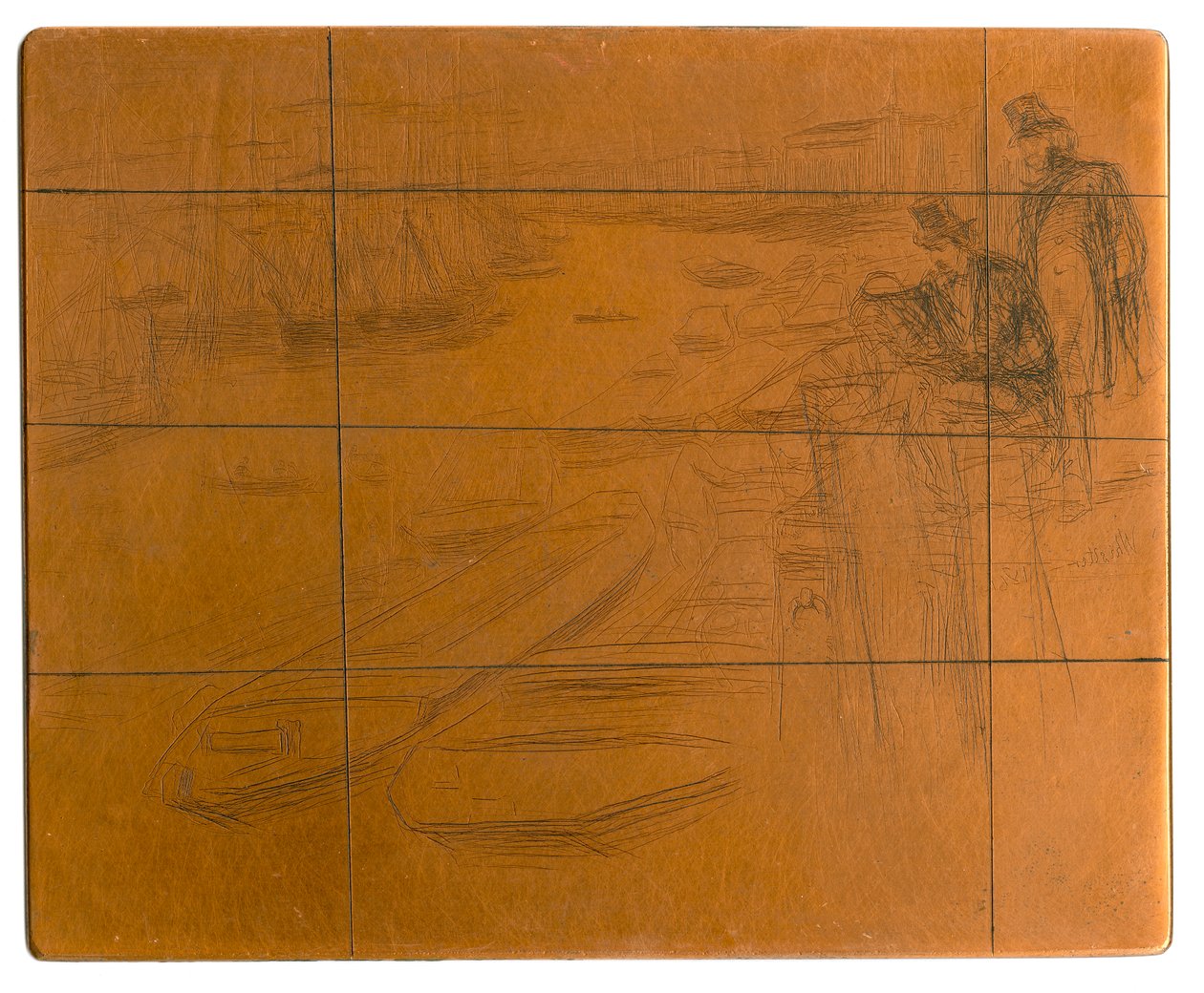 Etsplaat: Het Kleine Poeltje, 1861 door James Abbott McNeill Whistler