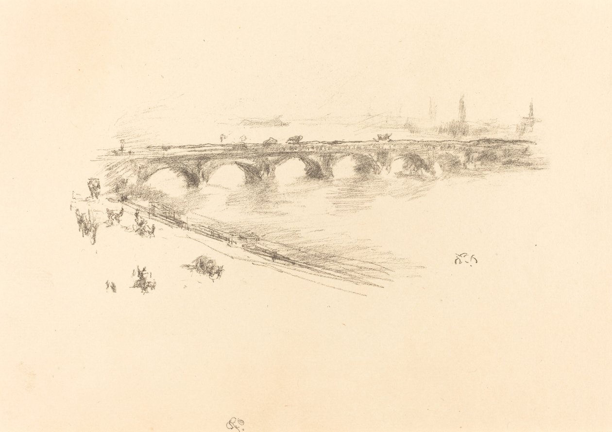 Avond, Little Waterloo Bridge door James Abbott McNeill Whistler