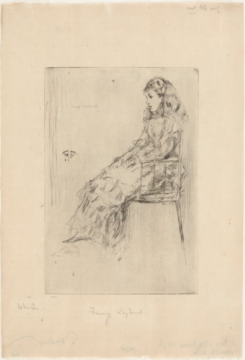 Fanny Leyland, 1873 door James Abbott McNeill Whistler