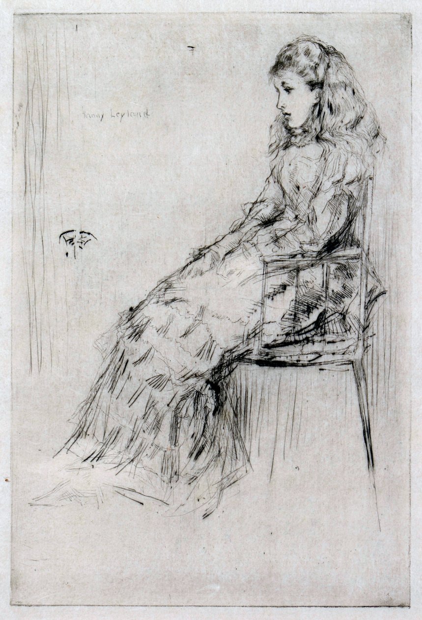 Fanny Leyland, c.1874 door James Abbott McNeill Whistler