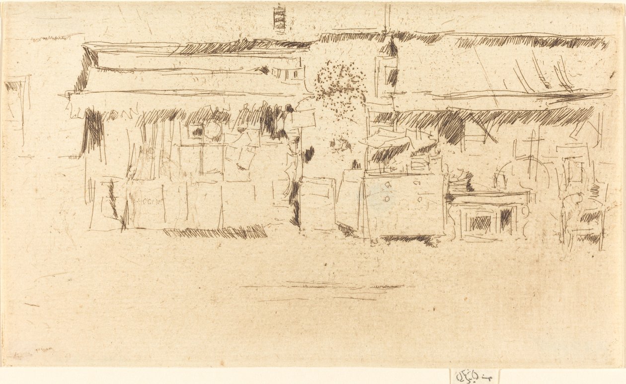Meubelwinkel, ca. 1887 door James Abbott McNeill Whistler