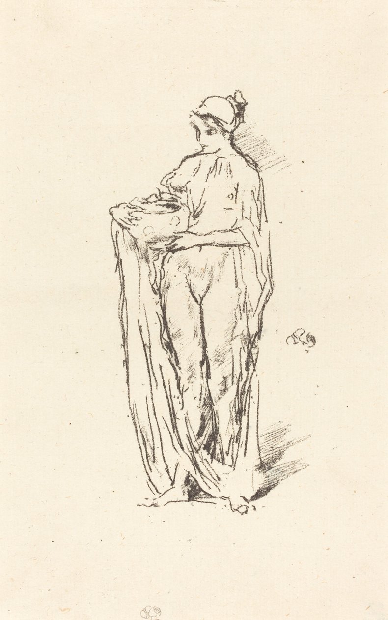 Meisje met Kom, 1895 door James Abbott McNeill Whistler