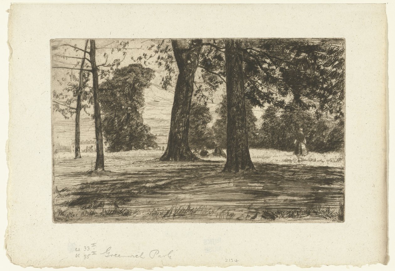 Greenwich Park door James Abbott McNeill Whistler