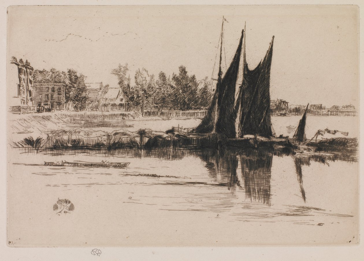 Hurlingham, 1879 door James Abbott McNeill Whistler