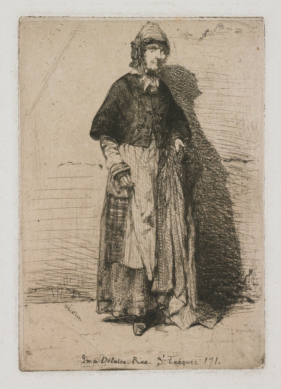 Moeder Gérard uit Twaalf etsen naar de natuur door James Abbott McNeill Whistler