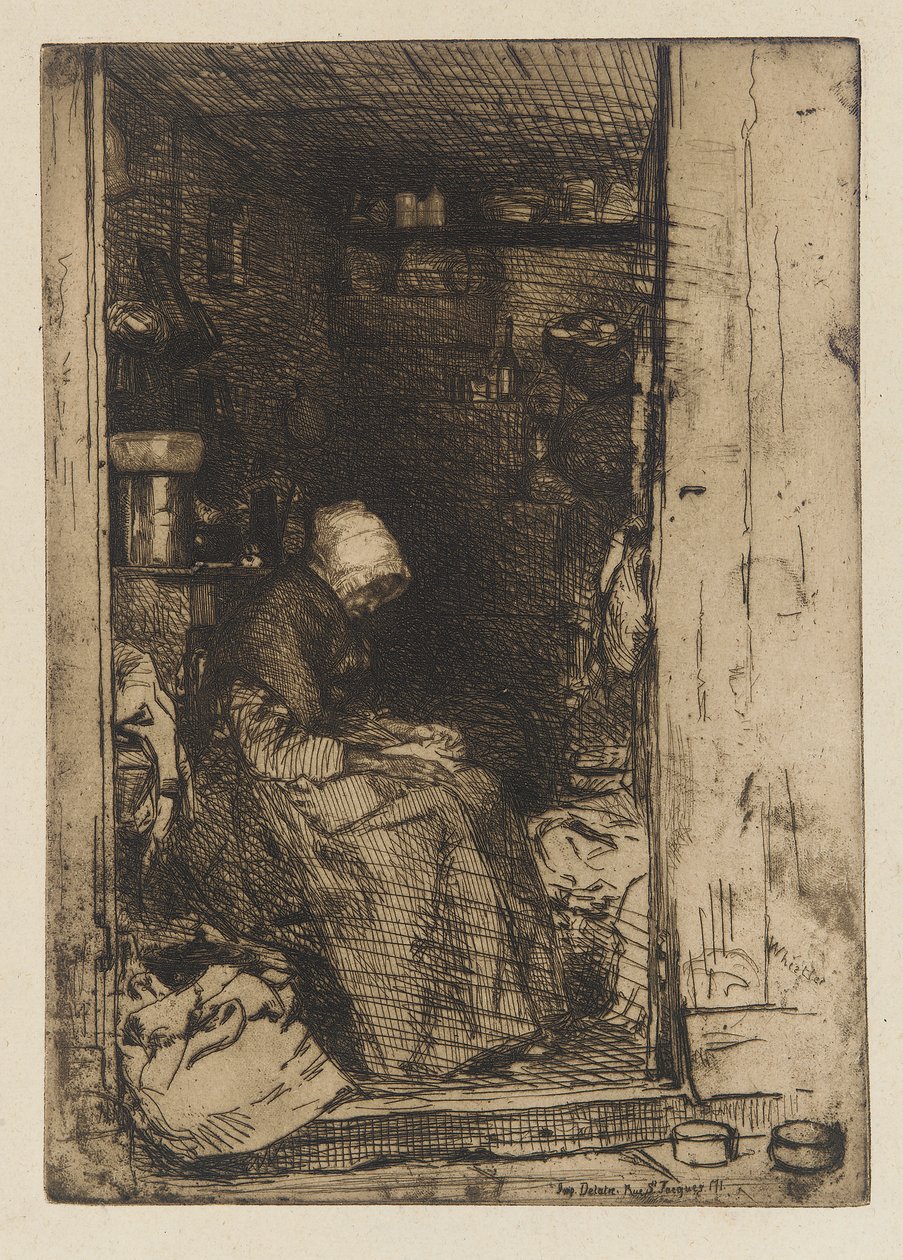 La Vieille aux Loques, 1858 door James Abbott McNeill Whistler