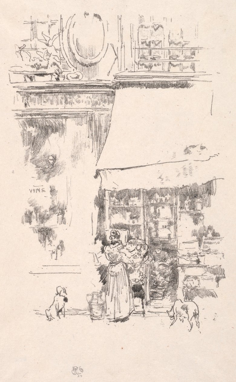 La fruitière de la Rue de Grenelle, 1874 door James Abbott McNeill Whistler