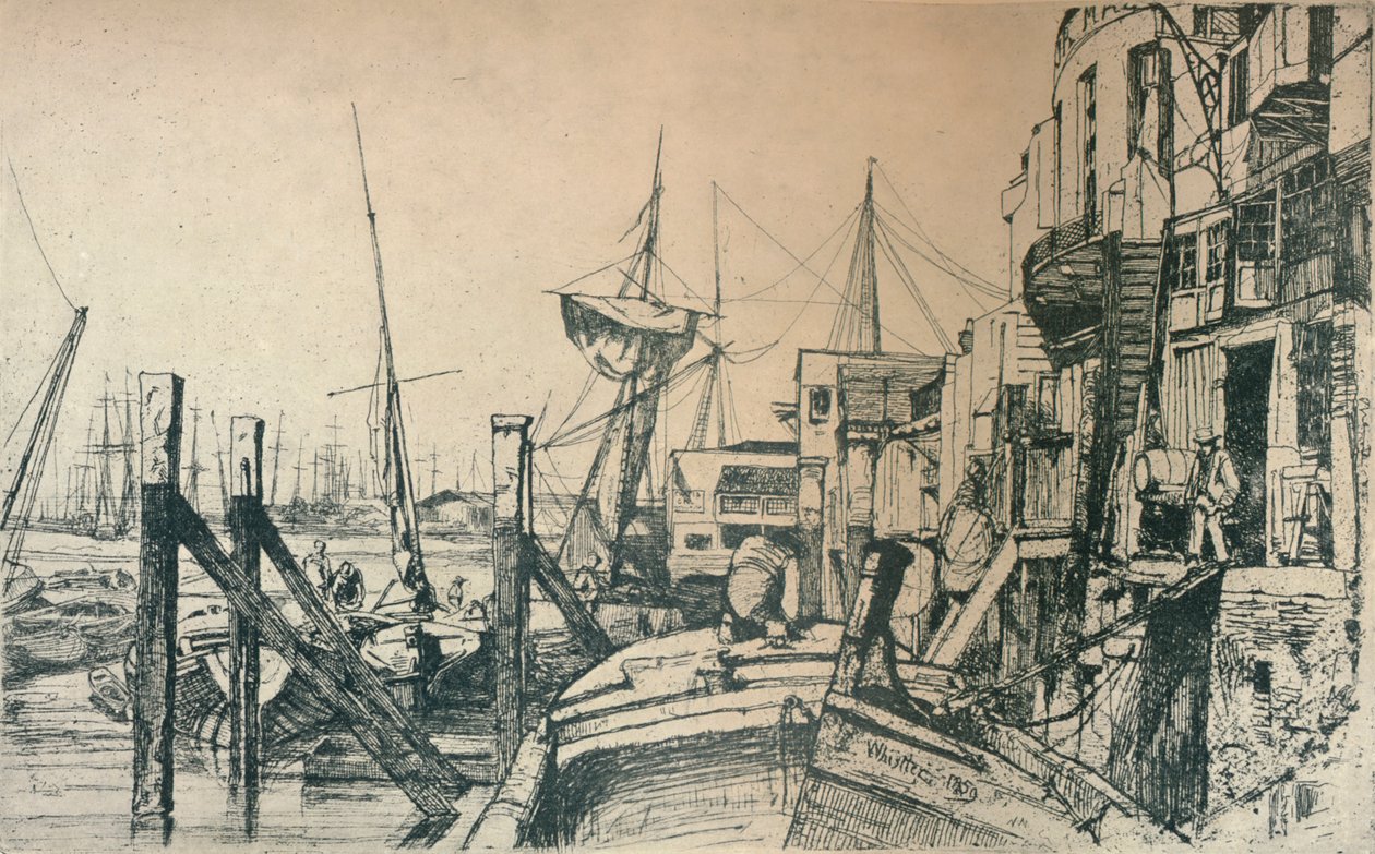Limehouse, 1859, 1904 door James Abbott McNeill Whistler