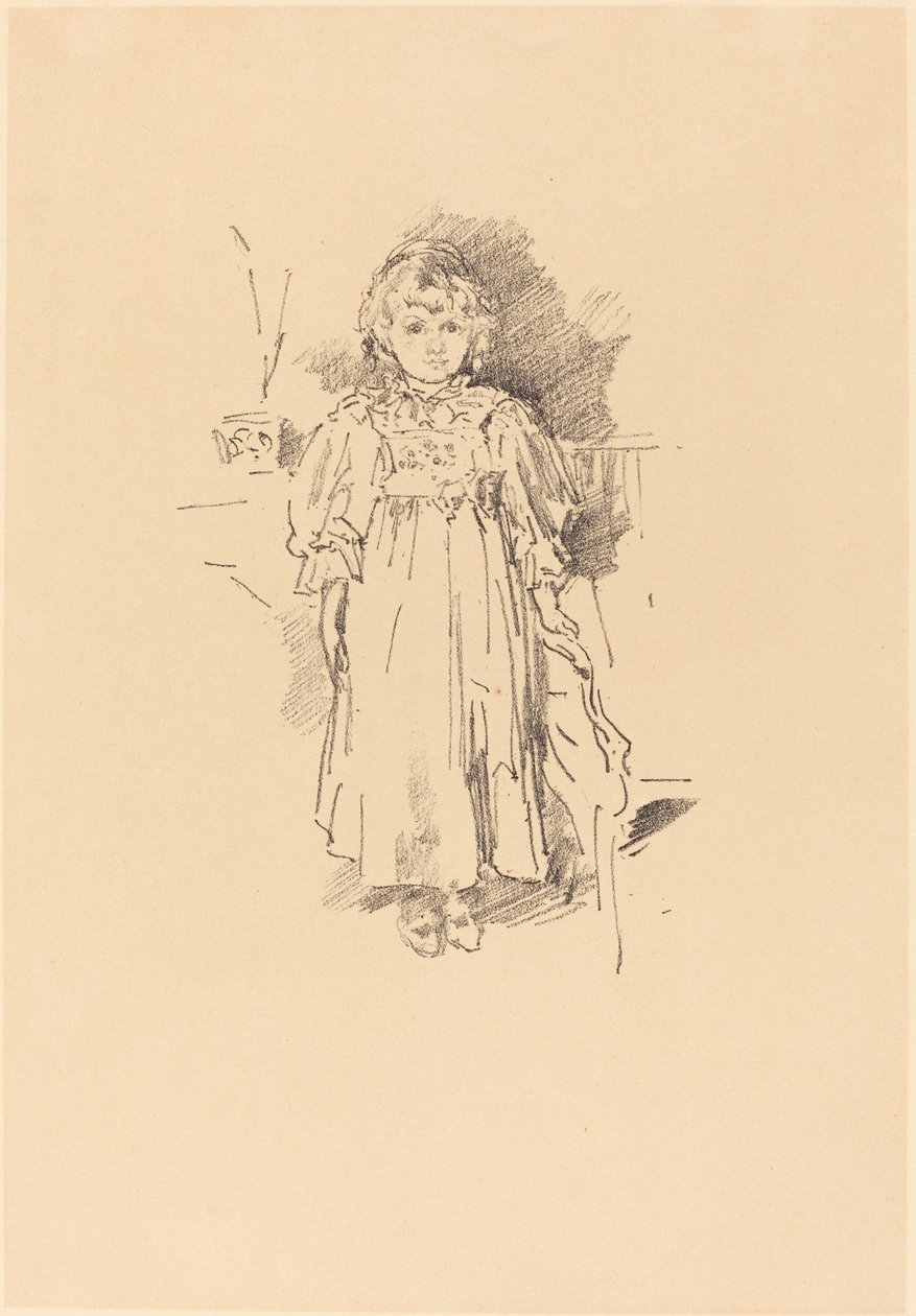 Kleine Evelyn, 1896 door James Abbott McNeill Whistler