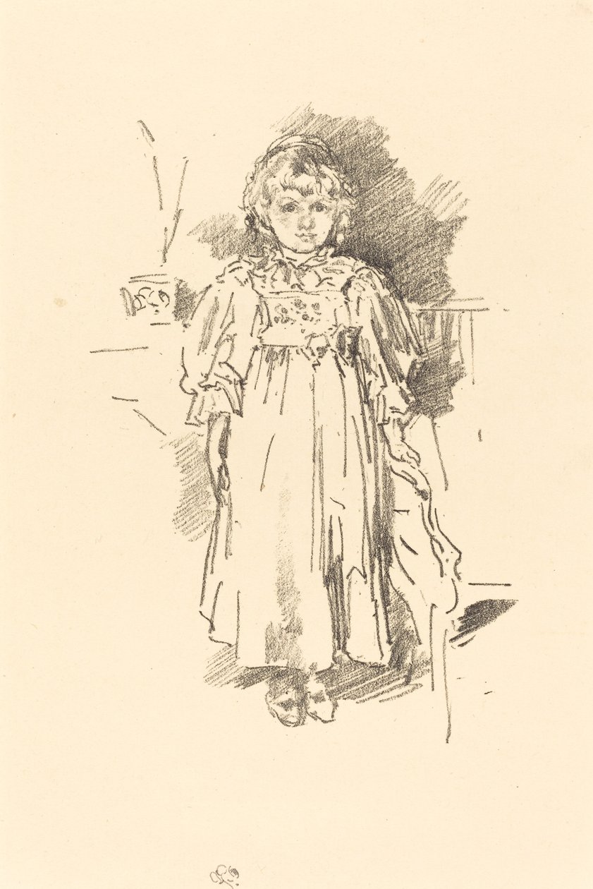 Kleine Evelyn, 1896 door James Abbott McNeill Whistler