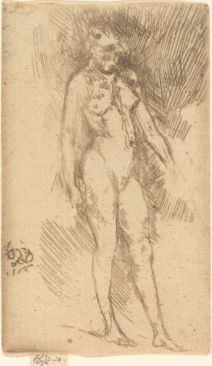 Klein naakt figuur door James Abbott McNeill Whistler