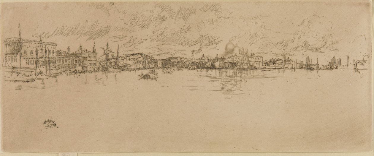 Lang Venetië, 1879-1880 door James Abbott McNeill Whistler