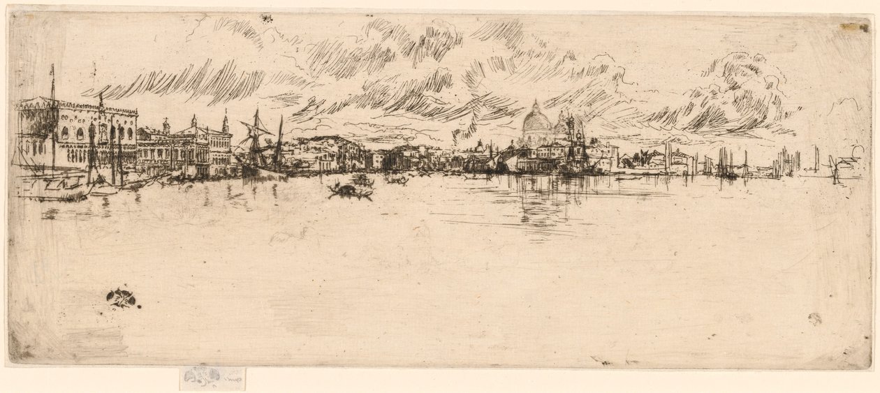 Lang Venetië, 1879-1880 door James Abbott McNeill Whistler
