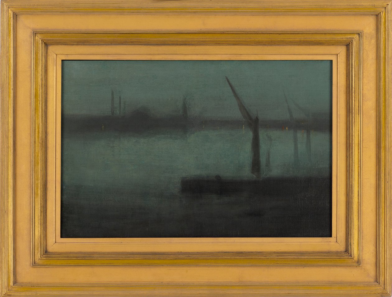 Nocturne: Blauw en Zilver--Battersea Reach, 1870-1875 door James Abbott McNeill Whistler