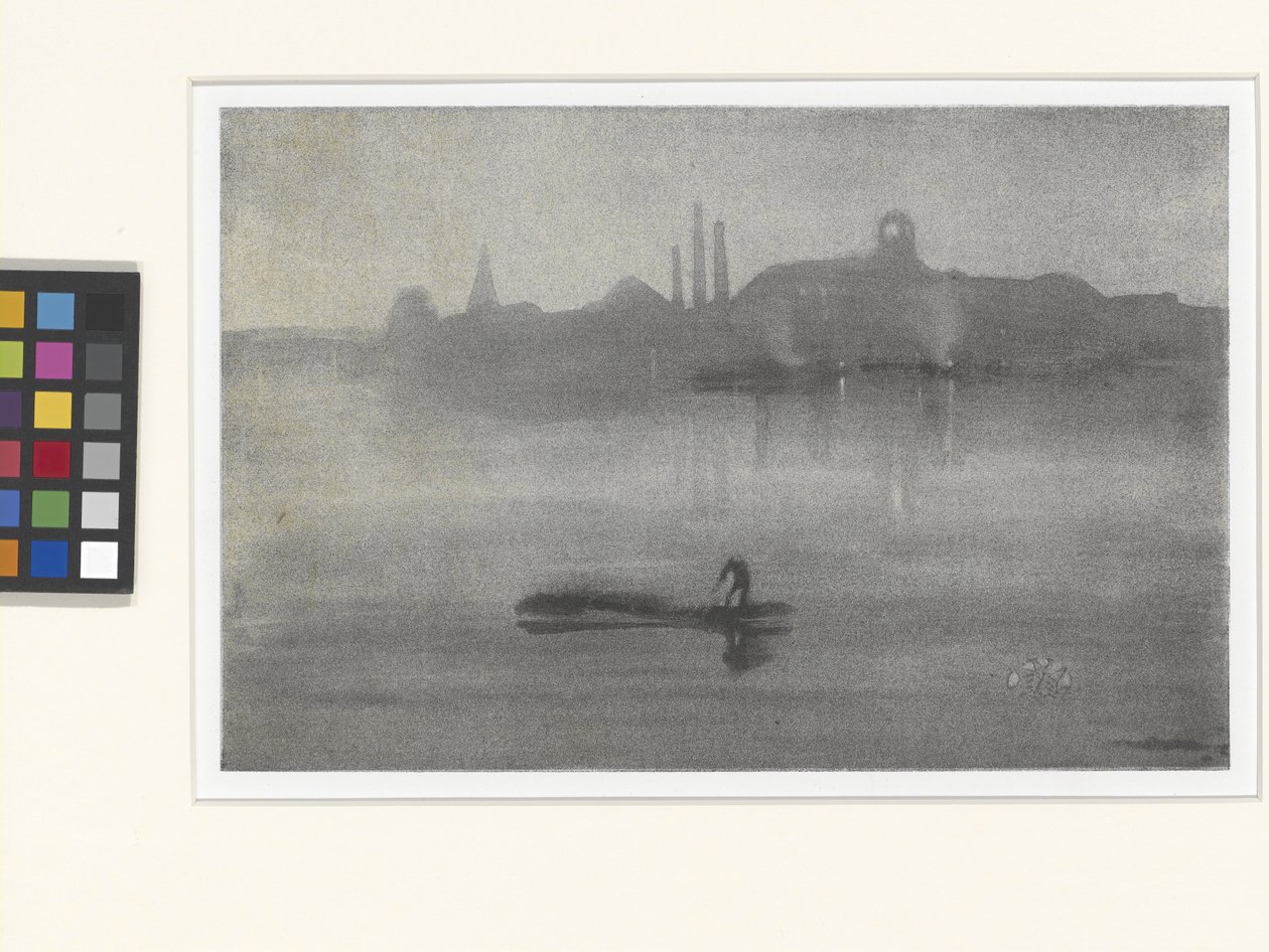 Nocturne: De Theems bij Battersea door James Abbott McNeill Whistler