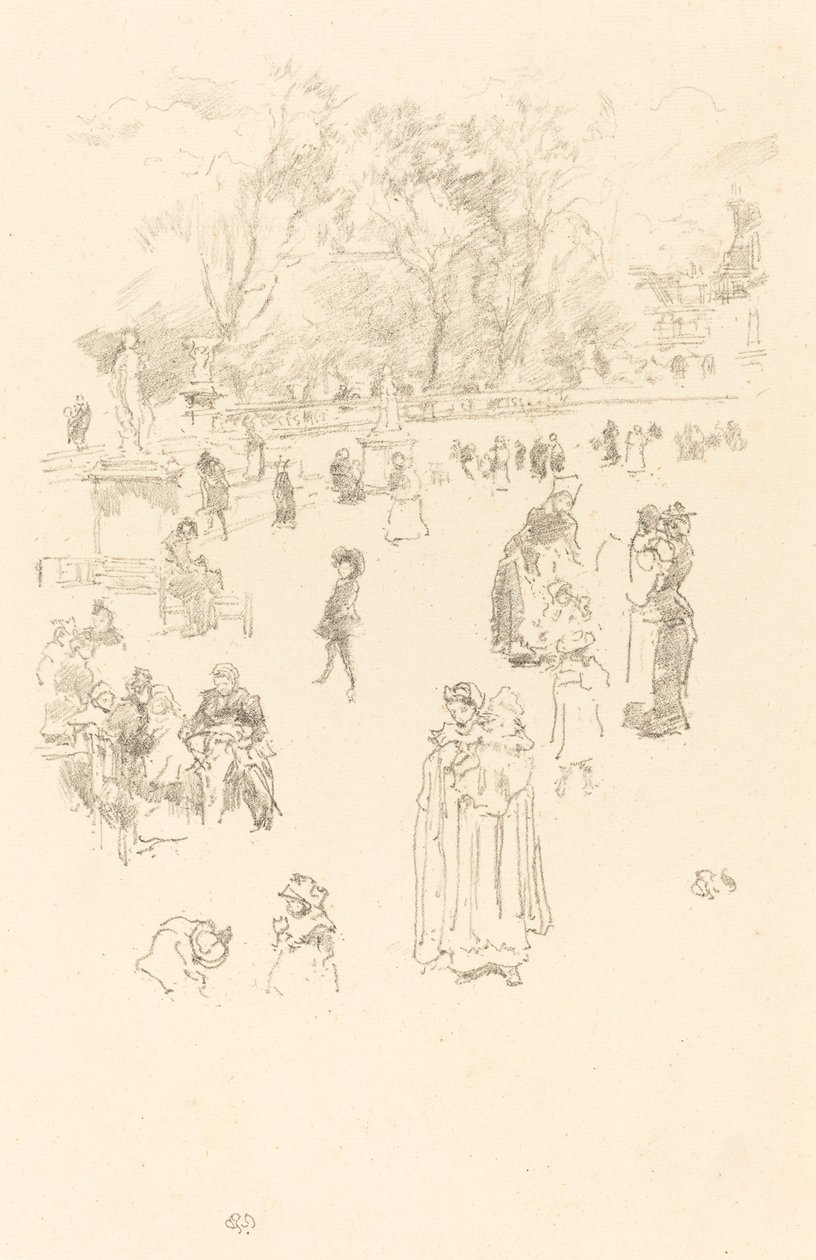 Kindermeisjes: Les Bonnes du Luxembourg, 1894 door James Abbott McNeill Whistler