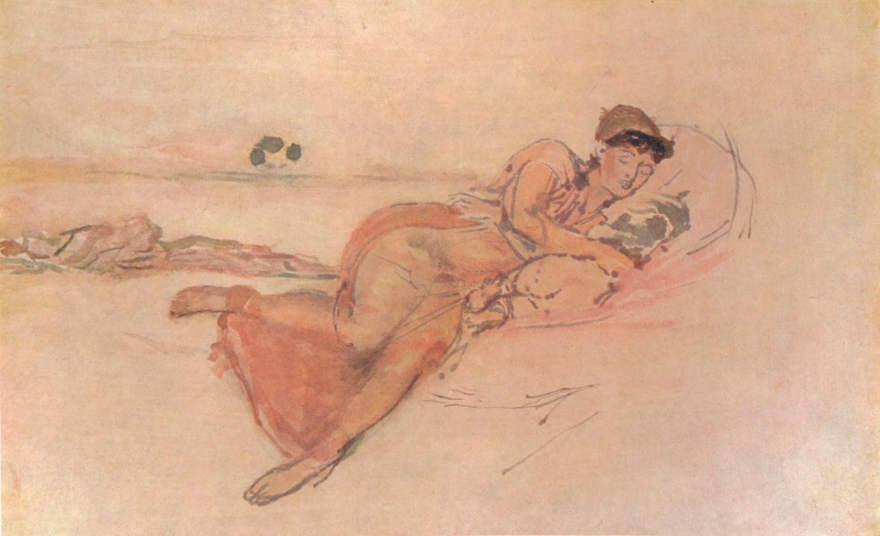 Roze en Roos, De Moederslaap, ca. 1895, 1904 door James Abbott McNeill Whistler