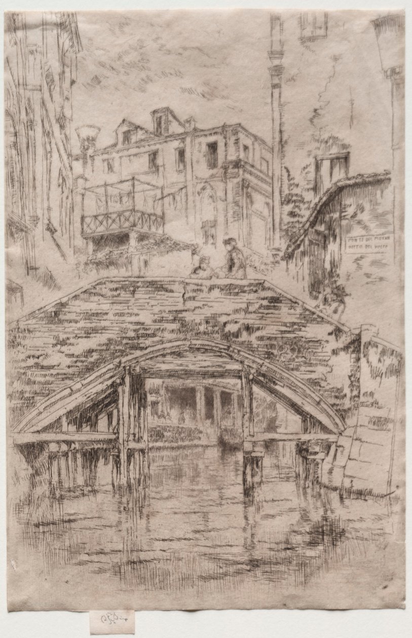 Ponte del Piovan, 1886 door James Abbott McNeill Whistler